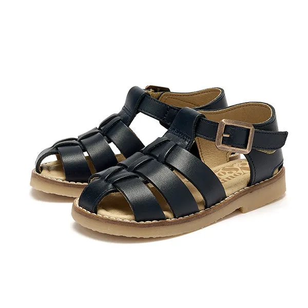 2025 Typical Noah Kids Fisherman Sandal Navy Leather - Sandals