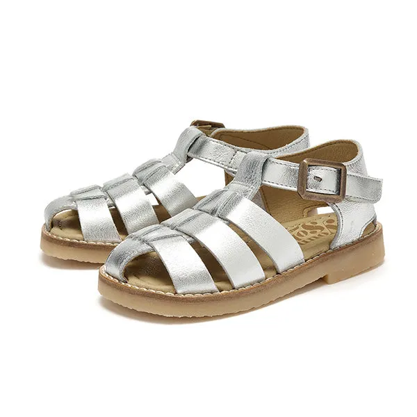 2025 Noah Kids Fisherman Sandal Silver Leather liked - Sandals